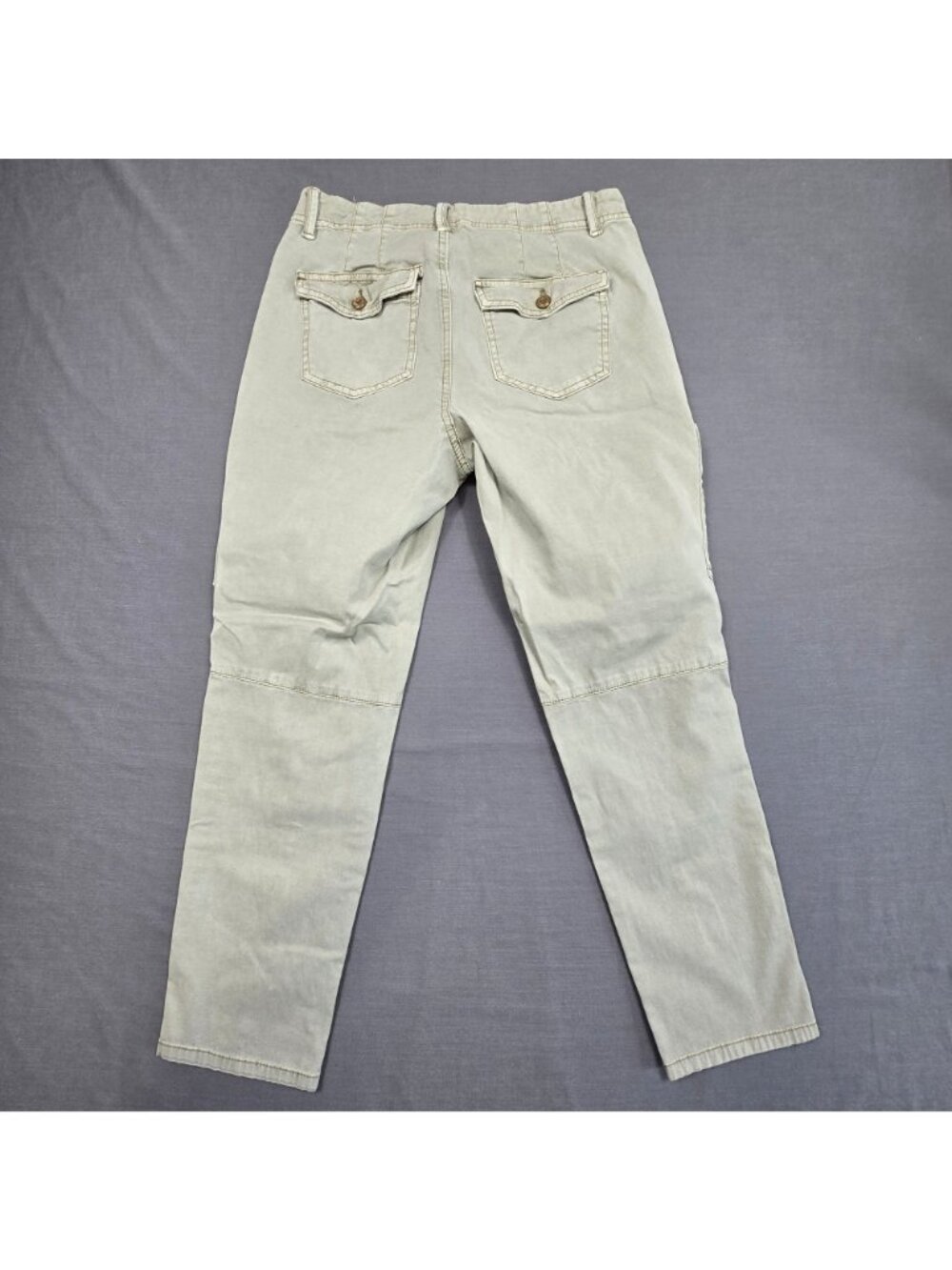 White House Black Market Womens Size 6 Slim Crop Pants Khaki Utility - Picture 6 of 7